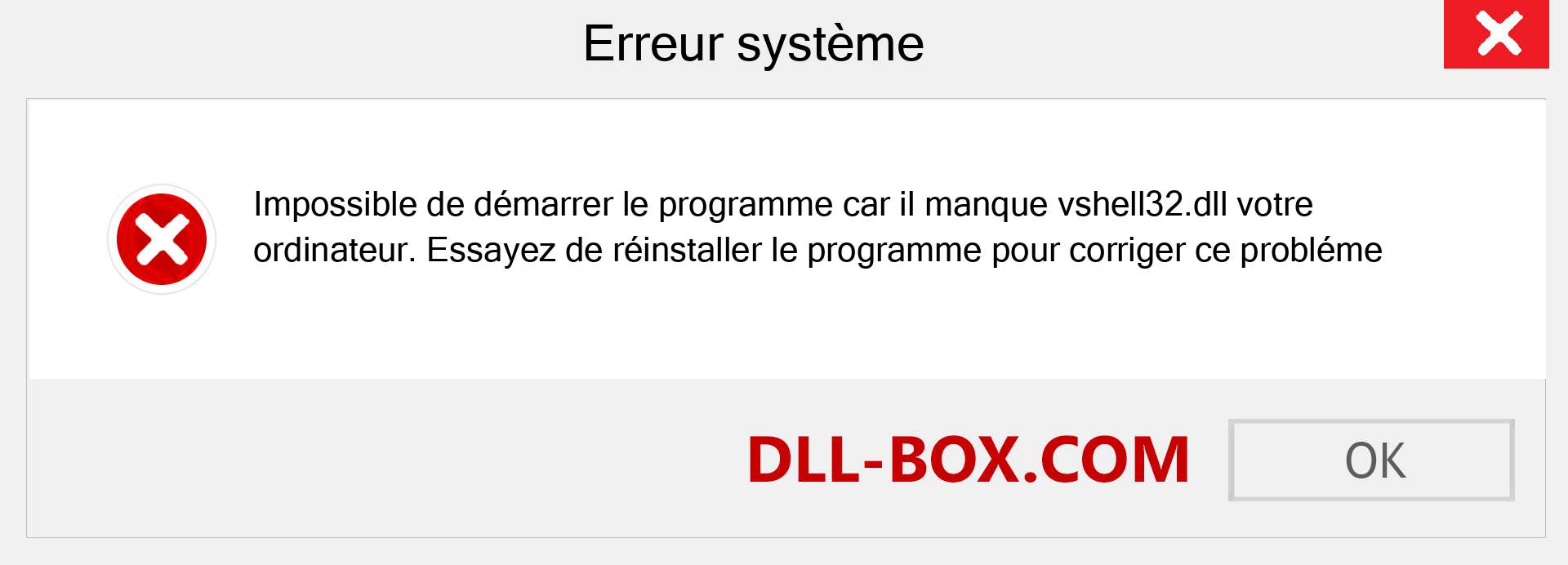 Le fichier vshell32.dll est manquant ?. Télécharger pour Windows 7, 8, 10 - Correction de l'erreur manquante vshell32 dll sur Windows, photos, images