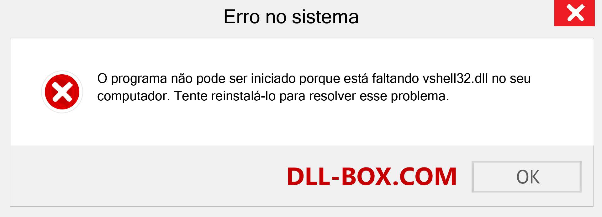 Arquivo vshell32.dll ausente ?. Download para Windows 7, 8, 10 - Correção de erro ausente vshell32 dll no Windows, fotos, imagens